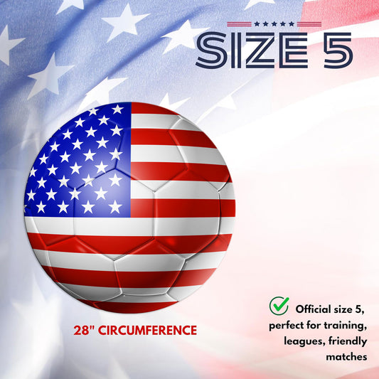 USA Stars and Stripes Flag Soccer Ball