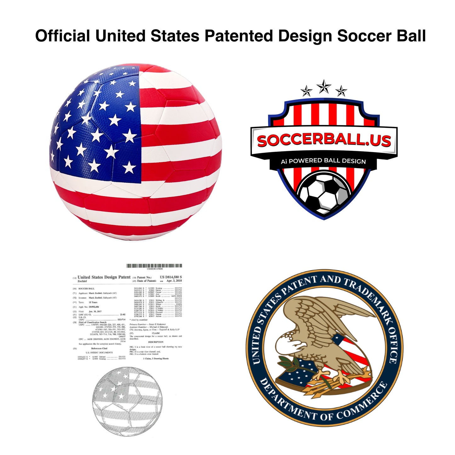 Stars and Stripes US Flag Soccer Ball